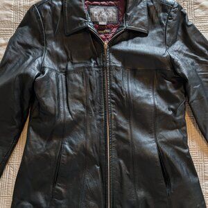 Wilsons Leather Black Leather Jacket w/ Removable Thinsulate™ Liner Women’s Medi